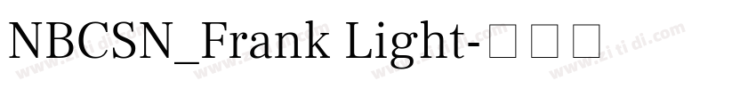 NBCSN_Frank Light字体转换
